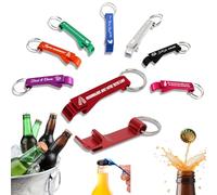 10 à 100 porte-clés décapsuleur personnalisés, peuvent être gravés avec du texte et un logo, décapsuleur personnalisé multifonctionnel, adapté aux mariages, bars, fêtes (10)