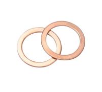 10 à 100 rondelles en cuivre pur, joints plats, M3, M4, M5, M6, M8, M10, for bouchons de vidange et raccords d'huile de bateau.(M10x22x2mm-10Pcs)