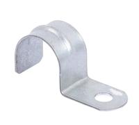 10 à 50 colliers de serrage for tuyaux 4 mm, en acier au carbone, 1 trou, demi-colliers U, simples forme P(10mm(50pcs))