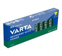 10 AA VARTA RECHARGE ACCU POWER BATTERIES 2100mAh NiMH 1.2V HR6 10 PACK NEUF