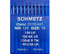 10 aiguilles schmetz cuir (rond ballon) Lot Système 134 KK LR (Industrie) Nm 120 Taille 19