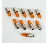 10 Ampoule Bax9s Mini 12v 6w Lampe De Clignotant Orange Pour Moto Scooter