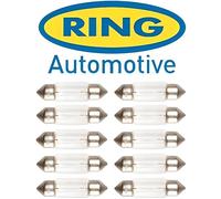 10 Ampoules Navettes - 12V - 10W - 11x30mm - C5W