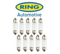 10 Ampoules Navettes - 12v - C5w - Sg8-5.5d - 11x38mm - C5w