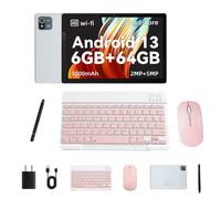 10"" Android 13 Tablette PC avec Clavier rose Souris Stylo Chargeur Câble 6 Go RAM 64 Go ROM 1 To TF Extensible HD 1280x800