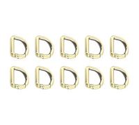 10 anneaux D mousqueton clip porte-clés métal ressort D anneaux crochet accessoires matériel pour porte-clés voiture sacs à dos sangle