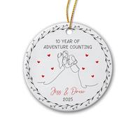 10 Ans D'Aventure À Compter Décoration De Noël A Suspendre Drôle Pendentif De Noël Céramique Ornement Suspendu pour Maison Fête Mariage