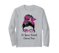 10 Ans de survivant sans Cancer du Sein Manche Longue