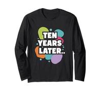 10 ans plus tard, fête de 10e anniversaire de Funny Meme Manche Longue