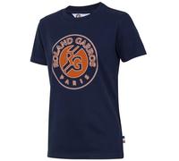 10 Ans - T-Shirt Enfant - Roland Garros - Rg - Coton - Manches Courtes - Bleu Multicolore