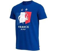 10 Ans - T-Shirt - Fff - Collection Officielle - Enfant - Coton - Manches Courtes - Bleu Multicolore