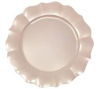 10 assiettes à diner réutilisable 26cm rose perlé - decorline 3197 Rose G