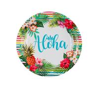 10 Assiettes carton Aloha 22,5 cm