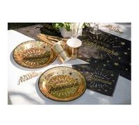 10 assiettes carton anniversaire holo 22.5cm or - chalayer 000664700000003 Jaune G