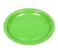 10 assiettes carton bio rond 20cm vert - bestgreen 10633 Vert G