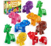 10 Assorted Double-Sided Numbers Toys for 3 4 5 Years Old Kids