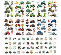 10 Autocollants De Tatouage De Farm Truck Et 50 Autocollants De Tracteur, Dessin Animé -Auto -Tattoo -Sticker, Autocollant Graffiti Imperméable, Bricolage -Handy -Hülle -Sticker.