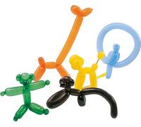10 ballons de modélisation en latex avec pompe - couleurs assorties