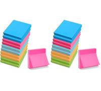 10 Blocs de Notes Autocollantes, 76 x 76 mm Sticky Notes, 100 Feuilles par Bloc, 5 Couleurs Vives, Notes Adhésives Amovibles pour le Bureau, les Études, la Planification et la Maison (Lot de 2)