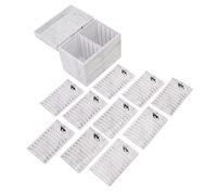 10 - Boîte de rangement pour faux cils, organisateur d’extensions de cils pour la greffe, plateau à cils en acrylique avec motif marbré, peut contenir des cils de 7 à 15 mm pour sa