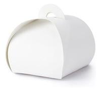 Boîte à dragées - Lot de 10 - Blanc - Carton - 6 x 6 x 5 5 cm