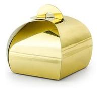 10 boîtes carton or brillant 6x6x5.5 cm. - partydeco pudp23-019m Jaune G