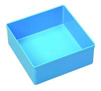 10 boîtes d'insertion Allit EuroPlus Insert 63/1-63/5 - Norme industrielle - Rangement pour petites pièces - Rangement d'outils (taille 3 / bleu)