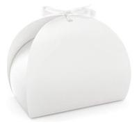 10 boîtes gâteaux blanc 16.5x14x9.5cm - partydeco pudcs16-008 Blanc G