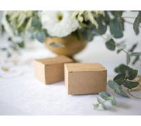 10 boîtes pliantes en papier kraft 6 x 5,5cm