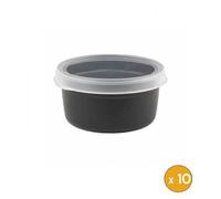 10 boites rondes alimentaires plastique professionnelle 500 ml