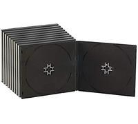 10 Boîtiers range-CD doubles ultra-fins 7mm - noirs [Pearl]