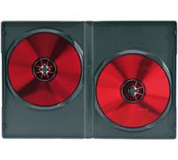 10 boîtiers rectangulaires pour 2 DVD / CD - Noirs