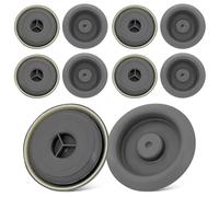 10 Bouchons de Châssis à œillets de 40 mm Étanches avec Trous Bouchons en Caoutchouc Étanches pour Voiture Compatible avec Châssis Audi, Skoda, Volkswagen Couvercle Roue de Secours de Coffre (Gris)