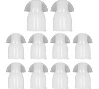 10 bouchons d'oreille à tuyau d'air, silicone souple de rechange pour casque talkie-walkie