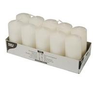 Papstar 17915 bougie en cire Rond Blanc 10 pièce(s)