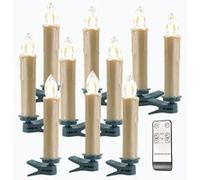 10 bougies à LED sans fil avec télécommande - Doré Doré G