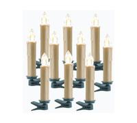 10 bougies à LED sans fil suplémentaires - Doré Lunartec