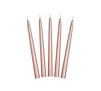 PartyDeco Bougies cierge Rose Gold 24 cm – lot de 10