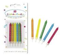 Bougies d'anniversaire ensemble de 10 bougies