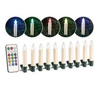 10 bougies de Noël à LED RVB avec télécommande infrarouge G