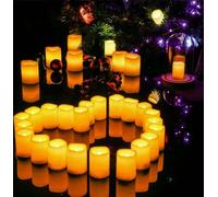10 bougies LED sans flamme avec minuterie pour l'intérieur et l'extérieur, bougies à réchaud LED en plastique de 11,5 cm de haut