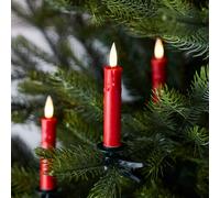 10 Bougies Rouges TruGlow® pour Arbre de Noël