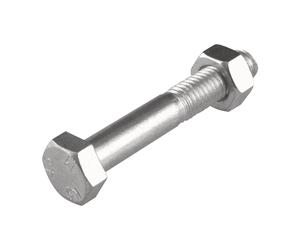 10 boulons hexagonaux en acier zingué brillant BZP Suki M10 x 80mm