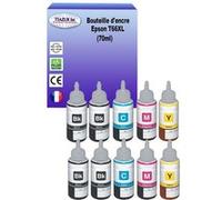 10 bouteilles encre compatibles avec Epson T66XL pour Epson EcoTank ET L100, L110, L111 (70ml) - T3AZUR G