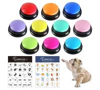 10 Bouton d'enregistrement Vocal pour Chien - Boutons de Communication - Enregistrement de réponse, Enregistrement et Lecture de 30 Secondes