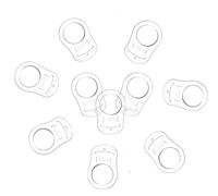 10 Bouton Silicone Anneau, Transparent attache tetine attache tetine mam attaches-sucettes silicone bouton anneau Bouton Silicone Anneau Bébé Mannequin Sucette Titulaire Clip Adaptateur Sucette Tétine