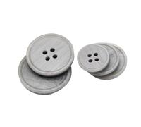 10 boutons de perles en résine pour vêtements, boutons décoratifs de couture 15/18/20/23/25mm, Gris, 20mm 10 pièces