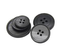 10 boutons de perles en résine pour vêtements, boutons décoratifs de couture 15/18/20/23/25mm, Noir, 23mm 10 pièces