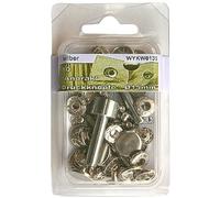 10 boutons pression Anorak argenté 15 mm en métal inoxydable avec outils et instructions de fabrication (français non garanti)