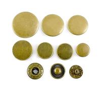 10 boutons pression métalliques de 10 à 25 mm, parfaits pour les vêtements et les accessoires de couture,Bronze,20 mm